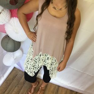 Dusty Rose Lace Top